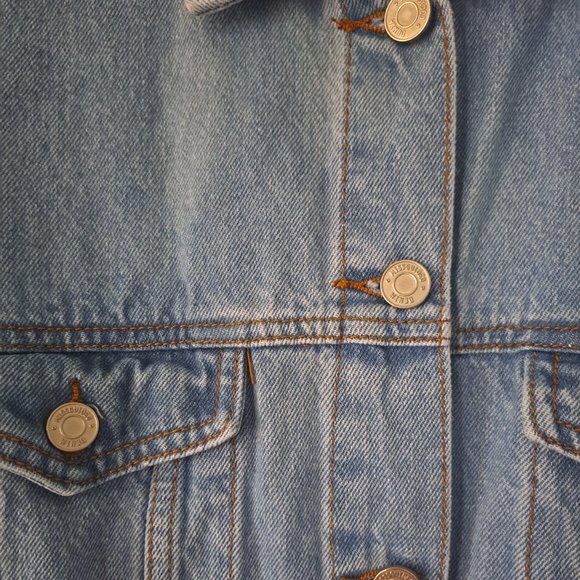 Misguided oversized blue-blues denim jacket US Sz 8 - Picture 9 of 9